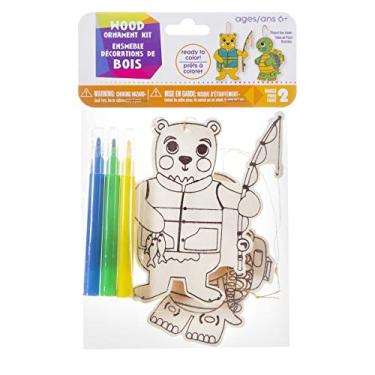 Imagem de Darice 30023941 Tartaruga e Urso - em Ornamentos: Madeira, Inacabado/Natural