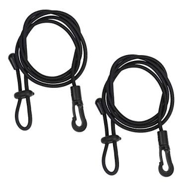 Imagem de Correia de segurança Kayak para varão de pesca com canoe ajustável, 2 peças, corda de sobrevivência para corda elástica com cordão de segurança com gancho de pressão para caiaque de segurança Canoe SUP Board Rowing Surfing Cycling