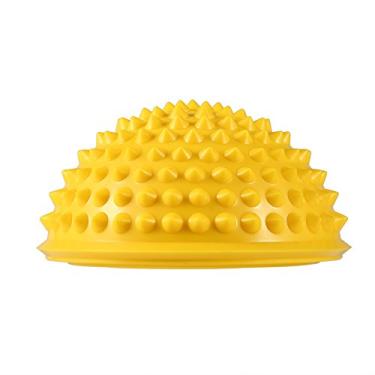 Imagem de 2 peças para hemisfério de ioga fitness fitness bola fitness ferramenta de massagem ginásio yoga pilates bola [amarelo]