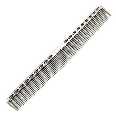 Imagem de Dayline Pente de metal pentes de corte de cabelo de alumínio pentes de cabeleireiro pentes de barbeiro para homens mulheres penteados para penteados (Prata fosco)