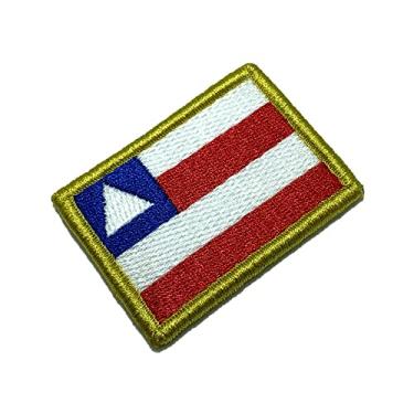 Imagem de BEBRBAV11 Bandeira Bahia Brasil Bordado Patch Fecho Contato
