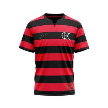 Imagem de Camiseta Braziline Flamengo Flatri Zico Infantil - Vermelha