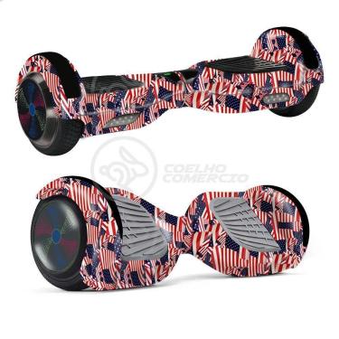Imagem de Hoverboard Infantil Skate Elétrico Adesivado America Led USA