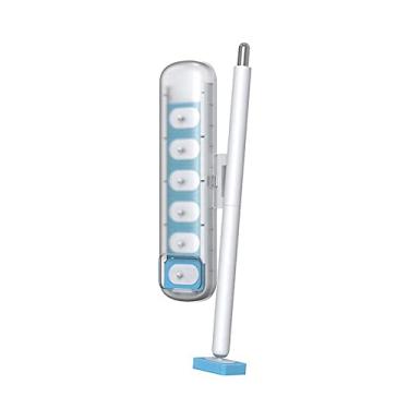 Imagem de Tingpai Escova de limpeza de vaso sanitário descartável com 7 peças recargas pa vaso sanitário eça de escova removível montada na parede recargas de varinha de vaso sanitário fresco pa materiais de