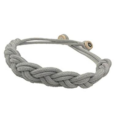 Imagem de peça suporte para cortina de algodão tecido artesanal ímã cortina tieback fivela corda cortina para decoração de casa, cinza, 2 peças