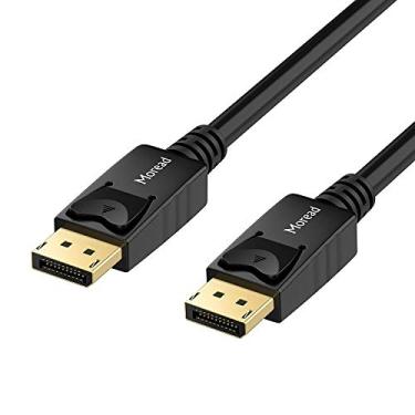 Imagem de Moread Cabo DisplayPort 4K para DisplayPort, 1,2 m, porta de exibição de alta velocidade banhado a ouro, cabo DP 1.2 (4K @60Hz, 2K @144Hz) para computador, desktop, laptop, PC, monitor, projetor e
