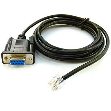 Imagem de YXQ DB9 para RJ11 6P6C LAN cabo de controle de rede serial 2,4 m de comprimento RJ12 para Servo Drive Stepper