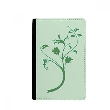 Imagem de Porta-passaporte com folhas verdes galhos flores porta-passaporte Notecase Burse capa carteira porta-cartão, Multicolor