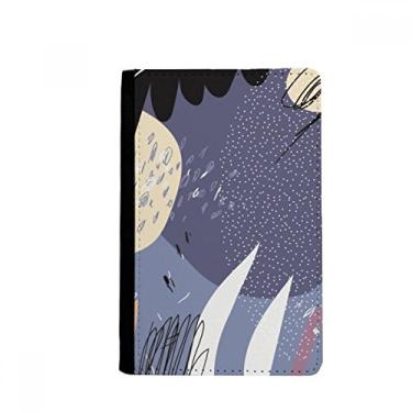Imagem de Porta-passaporte com estampa artística abstrata violeta Notecase Burse carteira capa porta-cartão, Multicolor