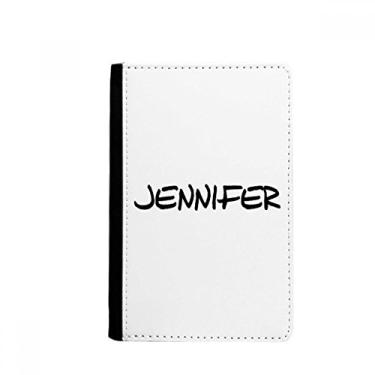 Imagem de Capa para passaporte JENNIFER com nome em inglês especial para manuscrito notecase burse carteira porta-cartões, Multicolor