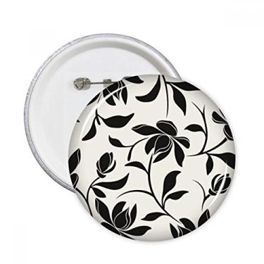 Imagem de Flor videira desenho arte planta pinos redondos crachá botão emblema acessório decoração 5 peças