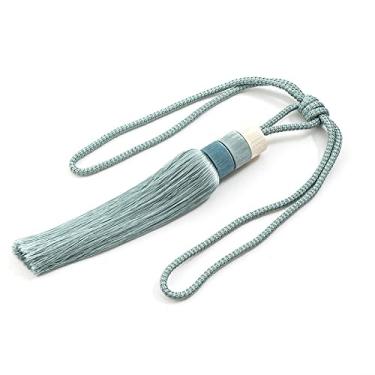 Imagem de porta-cortinas Bola suspensa borla bola suspensa minimalista acessórios para amarração de cortina de vento, azul claro, 4 unid.