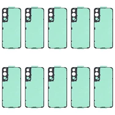 Imagem de HUANGYUNCHAO Acessórios telefônicos Para Samsung Galaxy S22 5G SM-S901B 10PCS Back Housing Cover adesivo Substituição do telefone celular