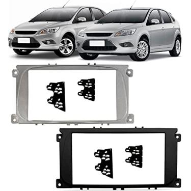 Imagem de Moldura De Painel 2 Din Focus 2009 2010 2011 2012 2013 Para CD DVD 2 Dins (Prata)