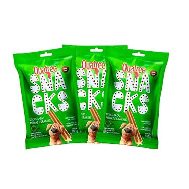 Imagem de KIT 3 Snack Quatree Sticks Petisco Para Cães Raças Médias E Grandes Menta – 100g