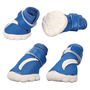 Imagem de Botas Protetoras de Pata para Cães Respiráveis, Botas de Malha para Cães, Macias e Respiráveis, Evitam Deslizamentos, Fecho de Gancho e Laço, Sapatos de Cachorro para Caminhar e (Tipo 3)