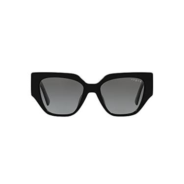 Imagem de Óculos de Sol Vogue Eyewear 0VO5409S W44/11 Tam 52 / Preto - Lentes Cinza Gradiente