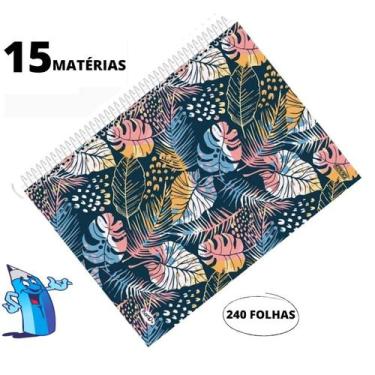 Imagem de Caderno 15 Materias Feminino 240 Folhas Bomd+ Sao Domingos