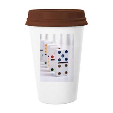 Imagem de Pai Gow Dominoes Dice Caneca de jogos de café Copo de cerâmica Copo de cerâmica
