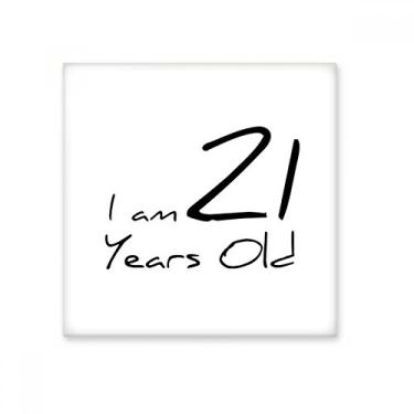 Imagem de I am 21 Years Old Age Azulejo de cerâmica brilhante Decalque de tijolos esmaltados