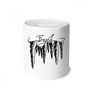 Imagem de DIYthinker Icicle Caixa de Dinheiro com Estampa de Ilustração Pintada à Mão Porta-Moedas Cerâmica Presente