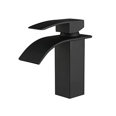 Imagem de Torneira Banheiro Lavatório Monocomando Cascata Preta ME11B Doan