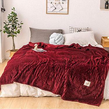 Imagem de Cobertor de malha de poliéster com padrão ondulado cobertor macio leve decorativo de malha para sofá, cama, sofá, cinza para viagem 150cm * 200cm