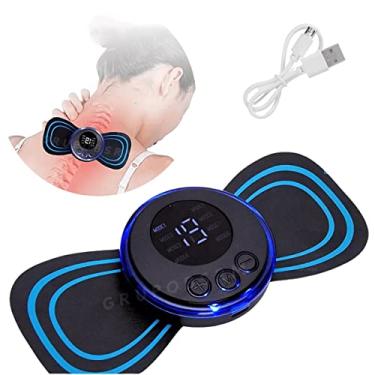 Imagem de Massageador elétrico portátil profissional aparelho de massagem pescoço coluna cabeça corpo estimulador muscular corporal