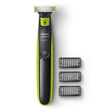 Imagem de Philips Norelco Aparador e barbeador elétrico híbrido OneBlade, embalagem sem frustração, QP2520/90