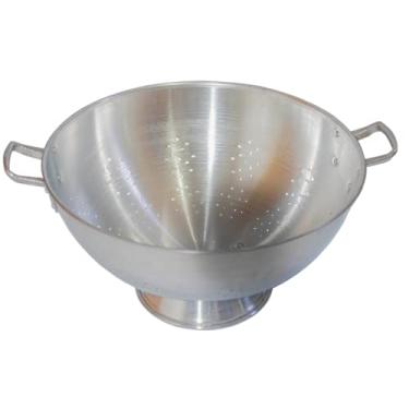 Imagem de Escorredor Macarrão Lava Tudo Industrial Hotel Nº 40 Lava Arroz Legumes Frutas Verduras Hortaliças Lava Louças Grande Em Alumínio Polido