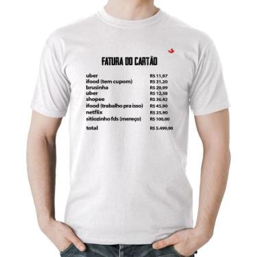 Imagem de Camiseta Algodão Fatura Do Cartão - Foca Na Moda