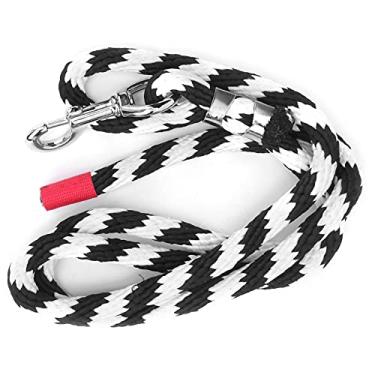 Imagem de Corda de cavalo, rédea de trilha trança ajustável simples sem emaranhados para tração para treinamento (2 metros de comprimento)
