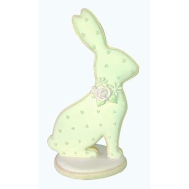 Imagem de Coelho Decorativo Resina Biscuit Branco 01 (Glacê Real) 1 Unidade