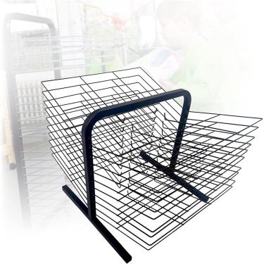 Imagem de Rack de secagem de arte de 20 andares, estúdio de arte, escola, cavalete, placa de pintura a óleo, a3, 8k, secagem de papel e exibição de pastas de escritório