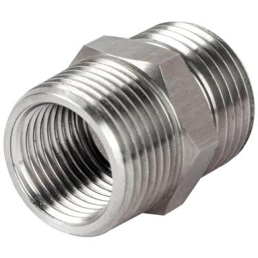 Imagem de Fuoequl Adaptador de mangueira de jardim de aço inoxidável converte para NPT 3/4" macho