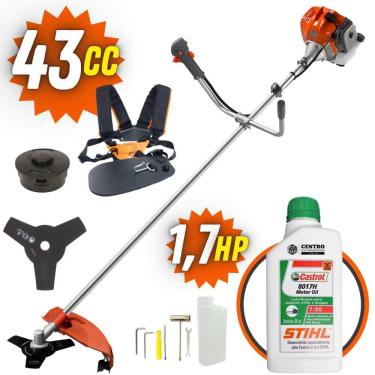 Imagem de Roçadeira Aparador de Grama Á Gasolina Tekna RL430ACN-TK Motor 2T 43cc 1,7HP Modelo Com...
