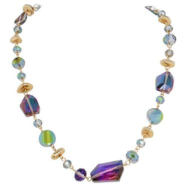 Imagem de Bocar Colar feminino com contas de cristal, moderno, feito à mão, bijuteria, presente, Vidro, Sem Pedra Preciosa