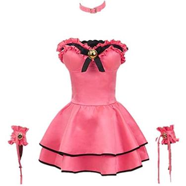 Imagem de Date A Live Kurumi Tokisaki cosplay fantasia de pesadelo fantasia de gato fantasia de Halloween fantasias de carnaval, Tamanho:, Customized