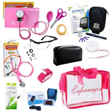 Imagem de Combo da Enfermagem Necessaire Bolsa Transparente (Rosa)