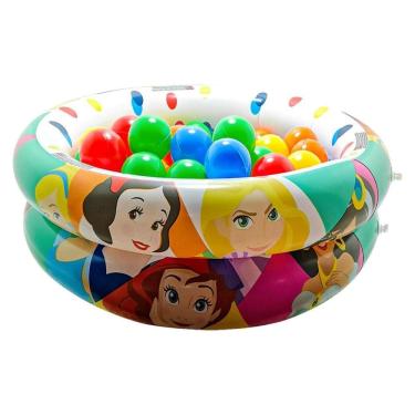 Imagem de Piscina de bolinhas menina infantil inflável + 50 bolinhas