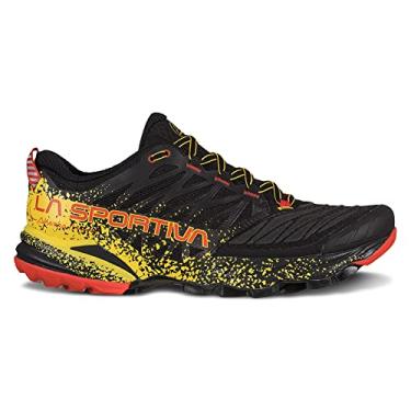 Imagem de La Sportiva Mens Akasha II Trail Running Shoes, Black/Yellow, 11.5