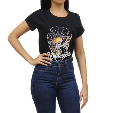 Imagem de T-Shirt Feminina Estampada Preta Wrangler 32896