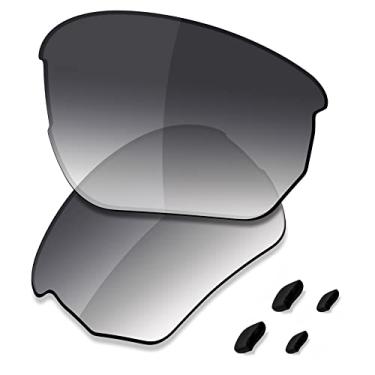 Imagem de SAUCER Lentes de reposição premium e protetores de nariz para Oakley Flak Beta OO9363 | Óculos de sol Flak Beta Low Bridge Fit OO9372 High Defense - Cinza degradê matizado polarizado