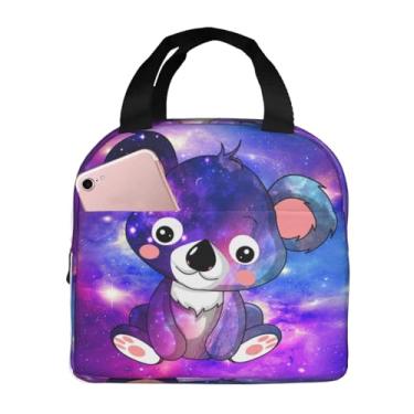Imagem de UGTEWXU Lancheira de grande capacidade elegante e fofa com estampa de coala, lancheira isolada reutilizável para homens e mulheres