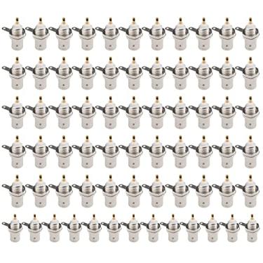 Imagem de Fanbalunke Conector BNC de montagem em painel fêmea 68 peças BNC chassi porca fêmea anteparo painel RF conector adaptadores de solda para cabo coaxial RF RG58 RG59 RG6