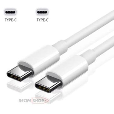 Imagem de Cabo Tipo C x Tipo C 1m 2 Unid Super Resistente Compatível Carregament