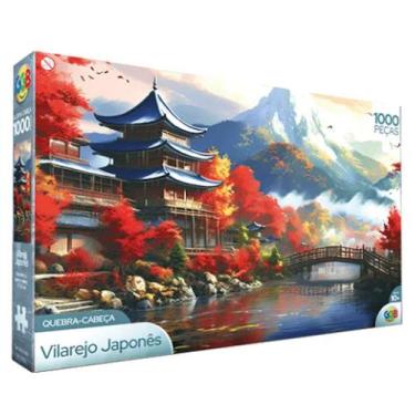 Imagem de Quebra Cabeça Puzzle Vilarejo Japones 1000 Peças - GGB Brinquedos, Vil