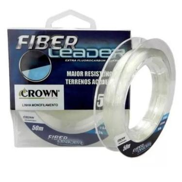 Imagem de Linha Fluorocarbon Fiber Leader Crown 0,33mm 18ib 50m Branca