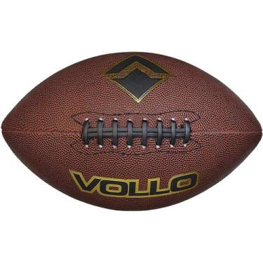 Imagem de Bola Futebol Americano Tamanho Oficial Flag 9 Diversão Vollo, Marrom, 