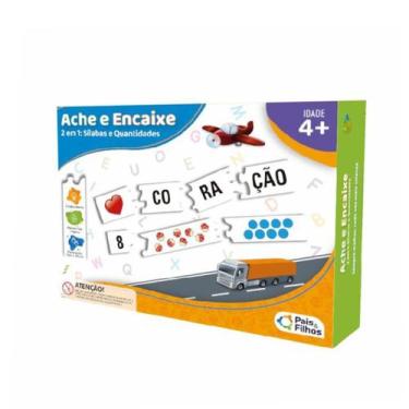 Imagem de Brinquedo Jogo diversos  Ache e Encaixe  Para Crianças Alfabetização -